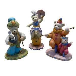 Avon Collectibles 1993 Circus Bears Figurines Set of 3 Excellent Condition